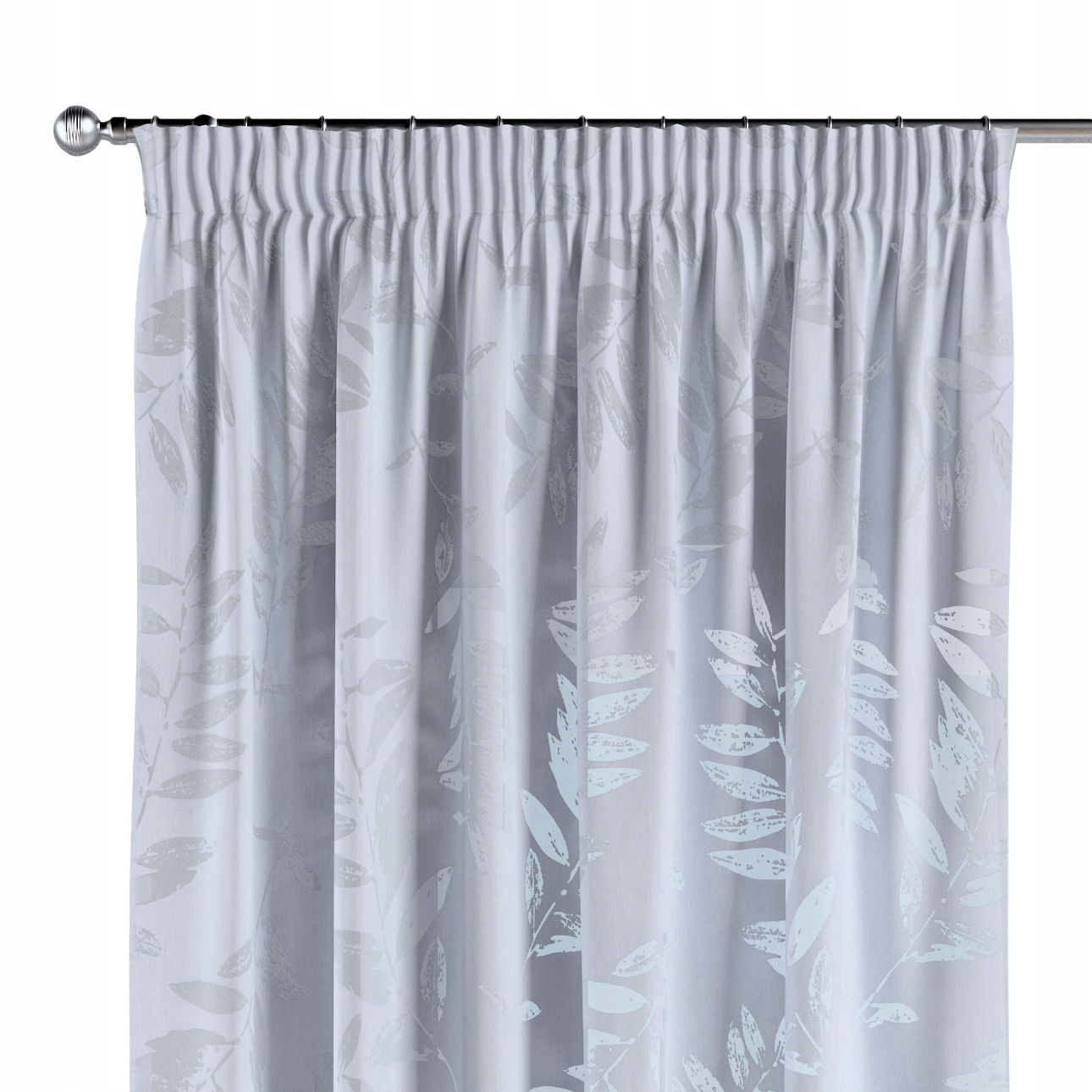 Záves na vlnitej páske 1 ks 130x260 cm biely