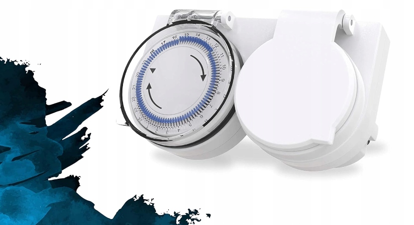 PROGRAMATOR CZASOWY MECHANICZNY NA ZEWNĄTRZ IP44 24H WŁĄCZNIK ANALAGOWY Marka inna