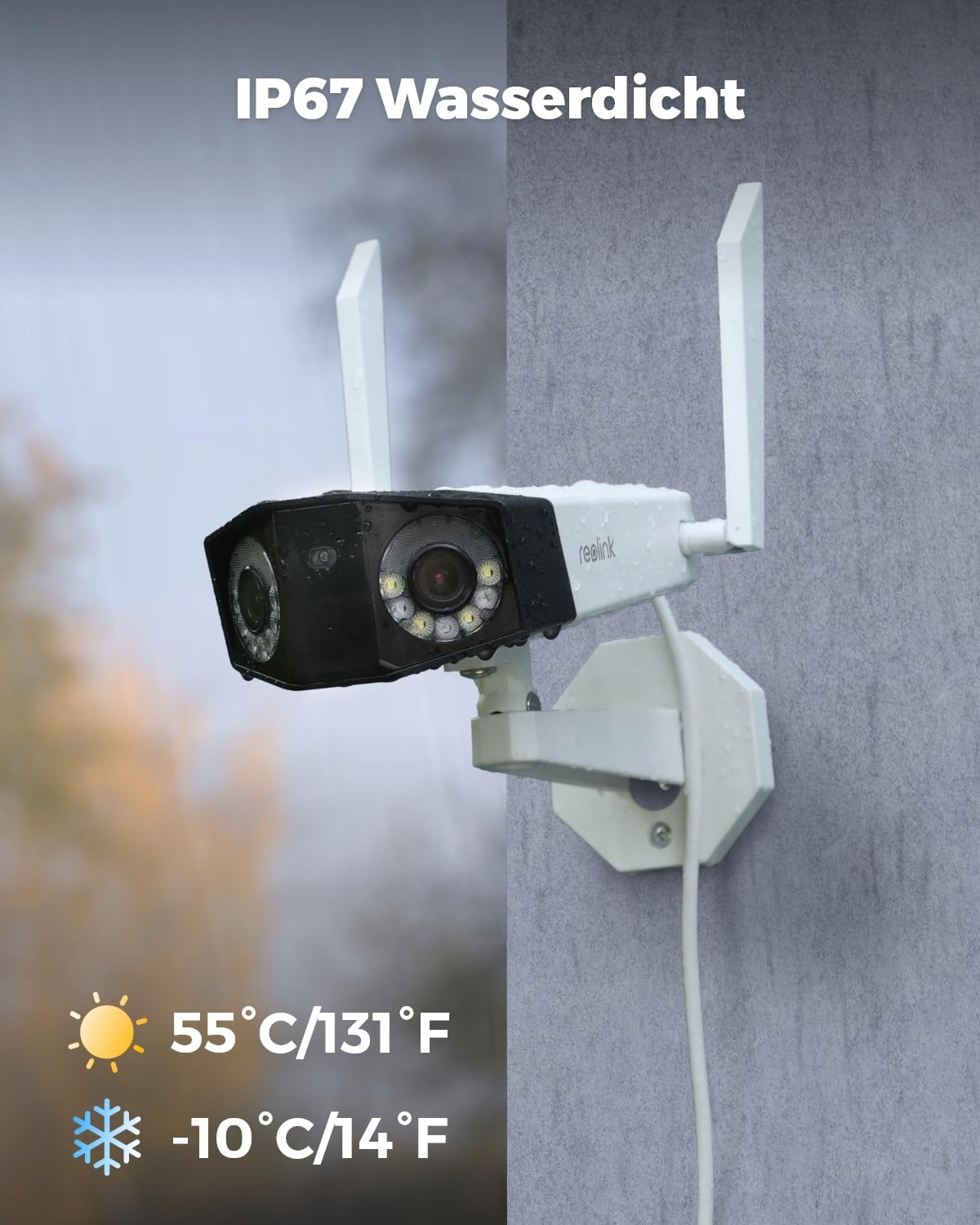 REOLINK Kamera Zewnętrzna 4K Dual-Lens 180° WiFi 6 Nocne Widzenie Audio — miniatura 8