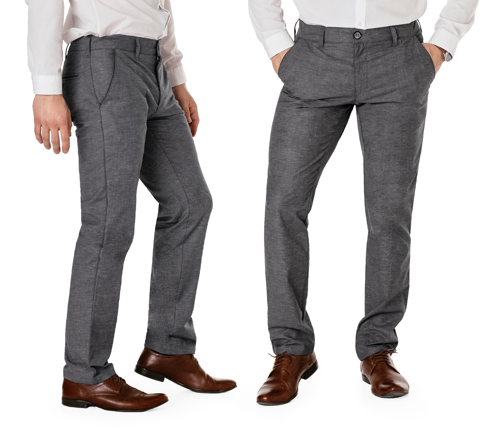 Elegantní pánské bavlněné kalhoty Chinosy Hunter 410/16 W40 L32