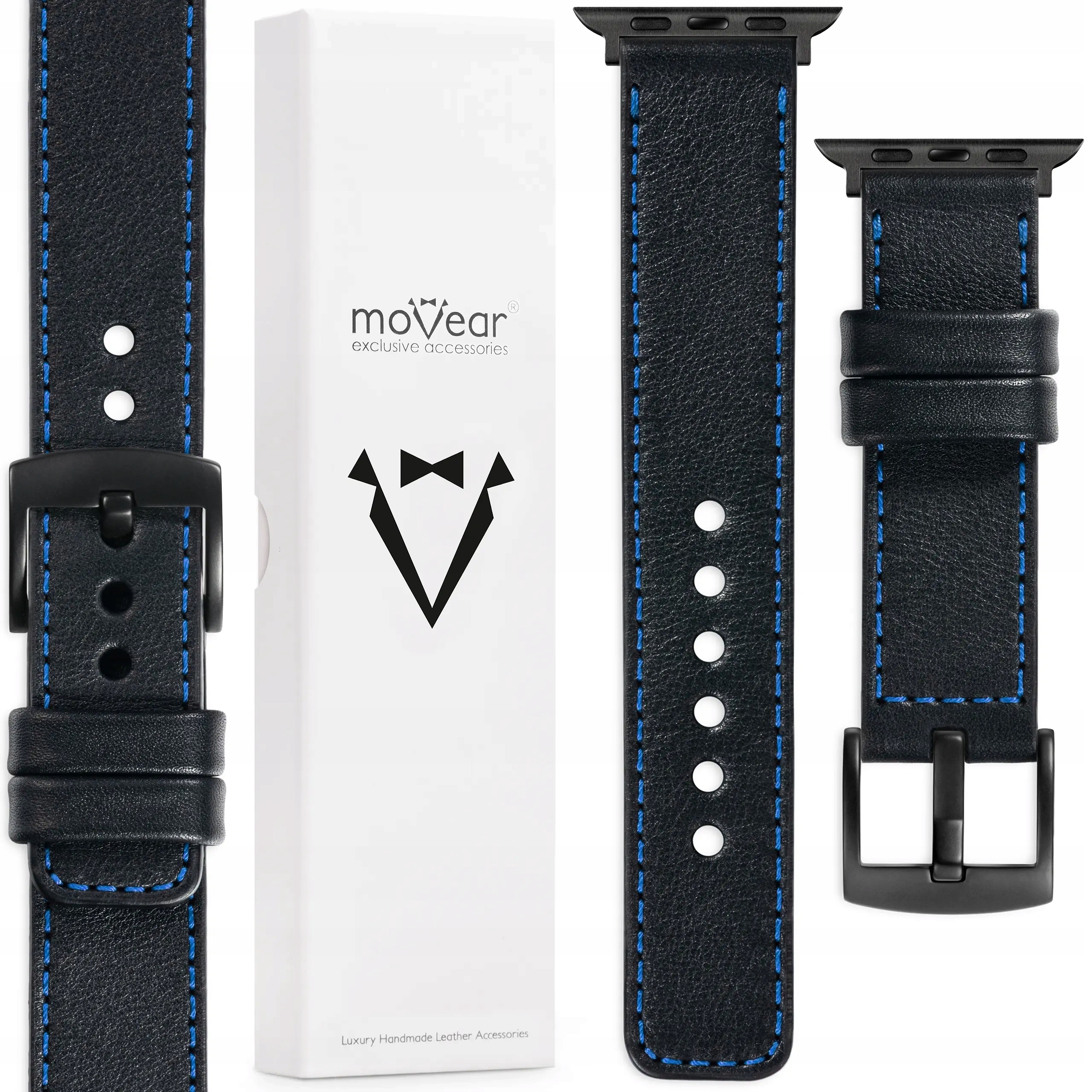 Pásek pro Apple Watch 49/46-44 mm Kožený Exkluzivní Movear