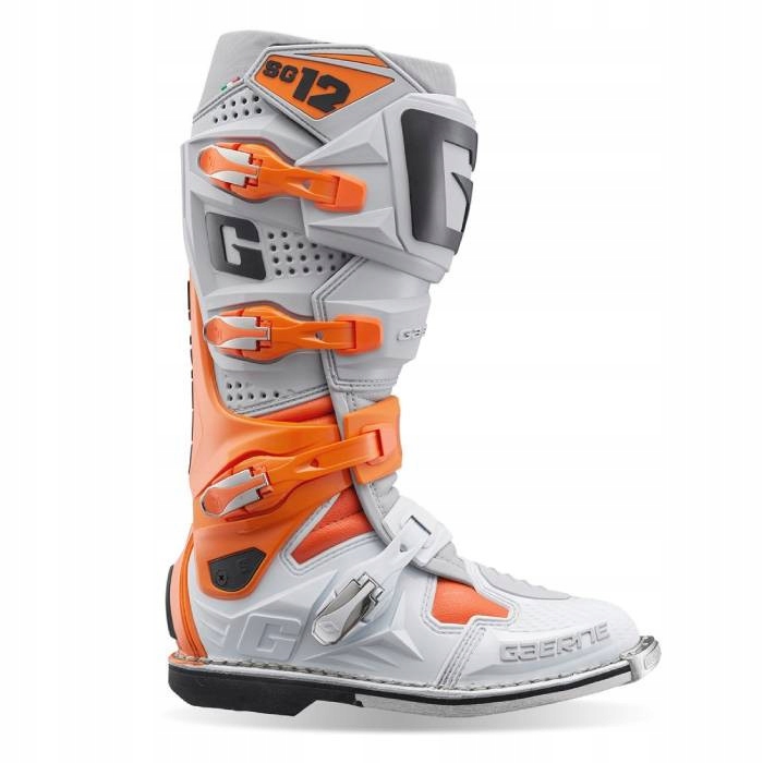 Motocyklové topánky Gaerne SG-12 Cross oranžové/ sivé 45