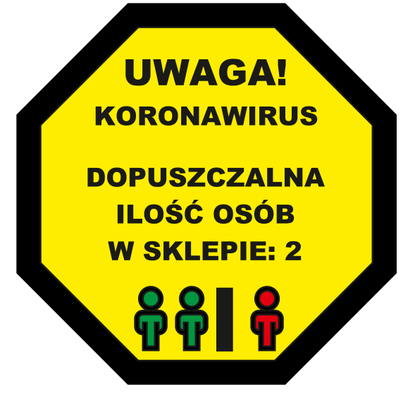 NAKLEJKA NA PODŁOGĘ 30x30 cm ILOŚĆ OSÓB W SKLEPIE