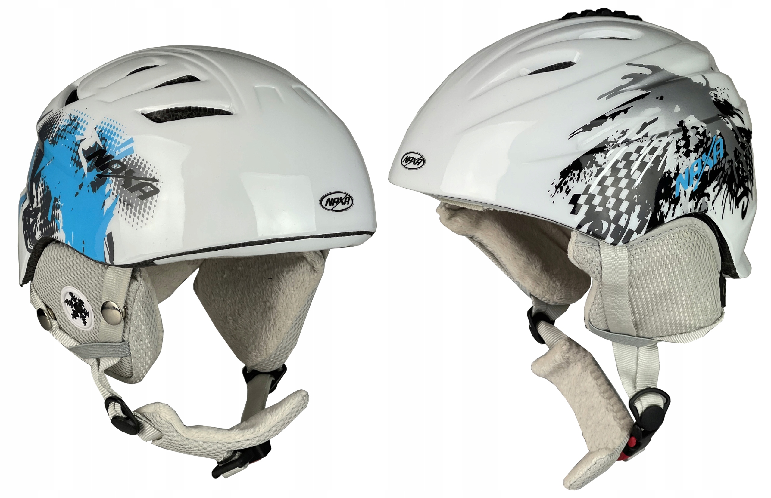 Set! 2x Lyžařská Helma Naxa SK4+SK5 Tech Inmould Regulovatelná Velikost