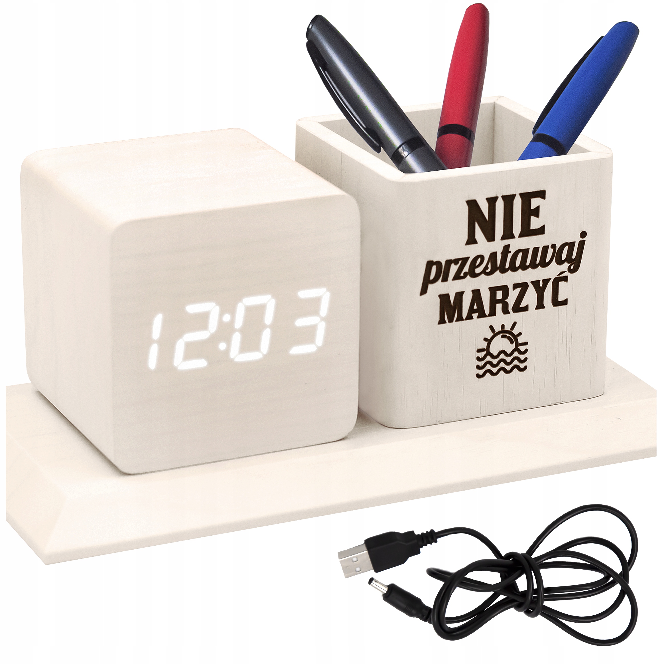 

Zegar elektroniczny organizer na biurko z Grawerem