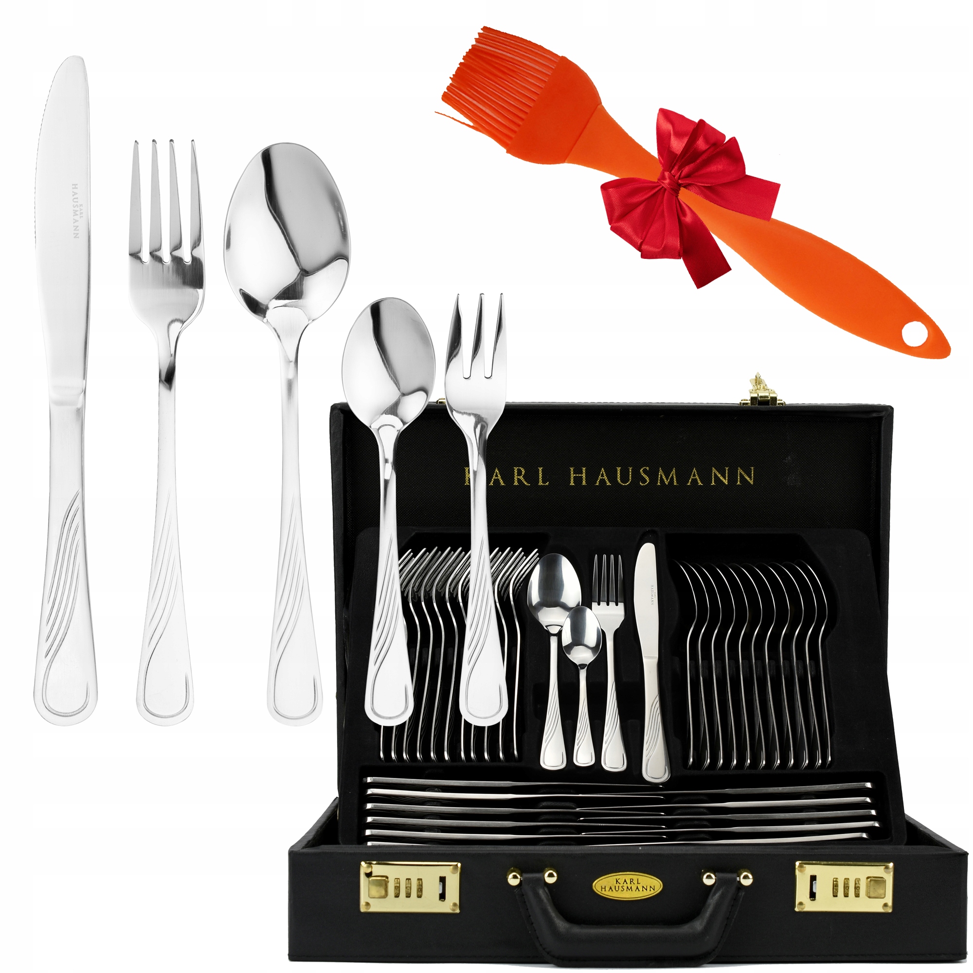 KOMPLET ZESTAW SZTUĆCÓW 72 el. SZTUĆCE WALIZKA 12