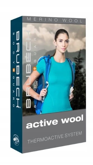 Bielizna termoaktywna Brubeck Active Wool wełna Merino komplet damski M Właściwości oddychające