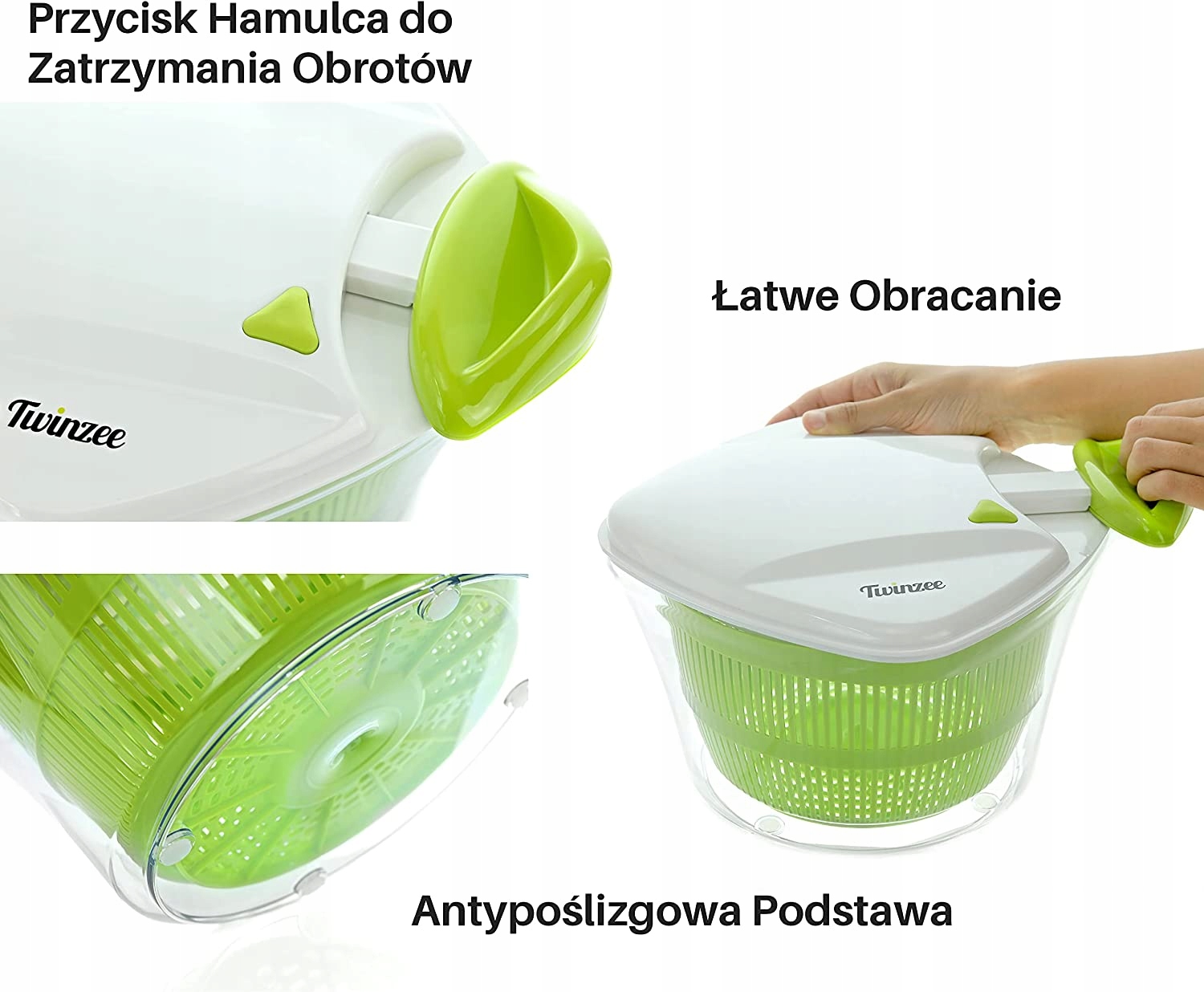 Spinner do sałatek Twinzee duża pojemność (5L) Kod producenta TW-SLD-1