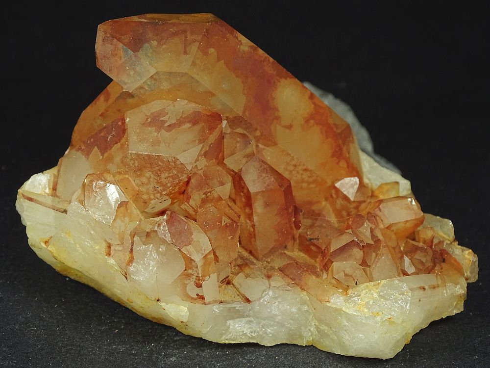 Tangerinový Křemen Kartáč Krásný Exemplář Vysoká Kvalita 28