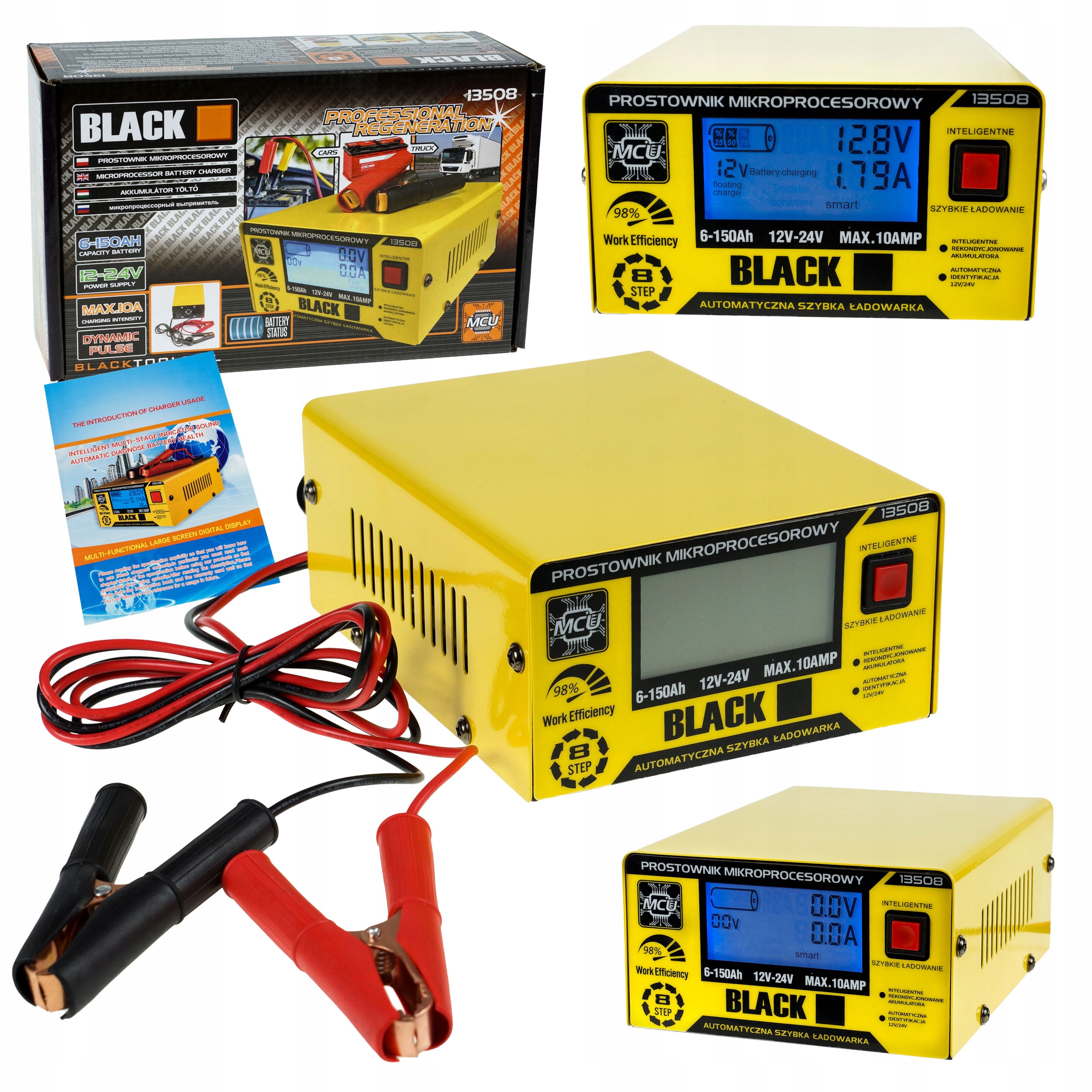 

Prostownik Elektroniczny 12V 24V 10A 150AH