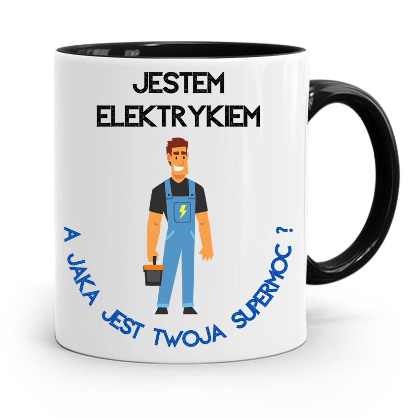 

Kubek Czarny Elektryka Jestem Elektrykiem