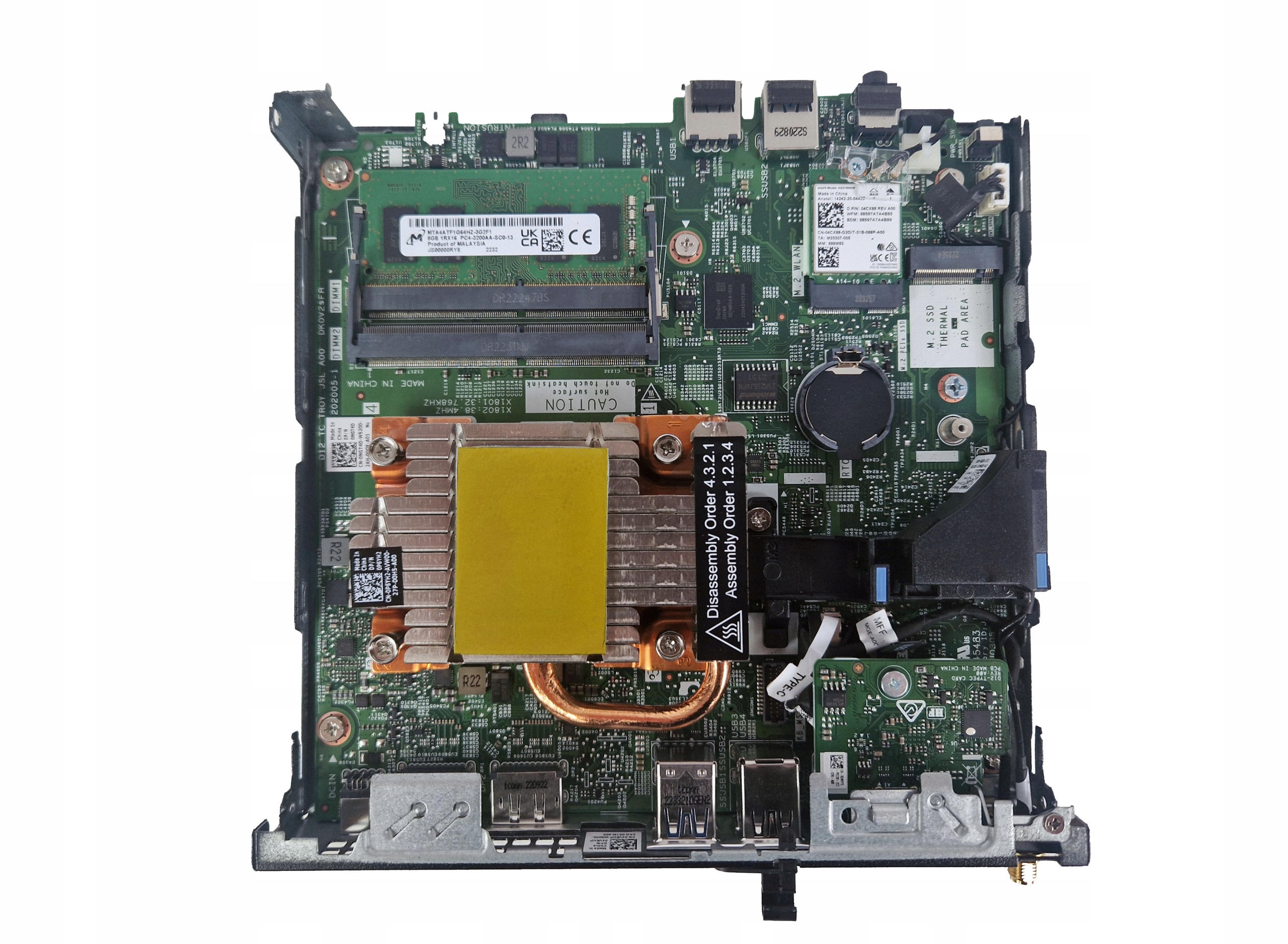 Dell Optiplex 3000 Thin Client Intel Pentium N6005 8GB PC4 32GB USB-C Wi-Fi System operacyjny Linux