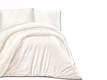 Saténová posteľná bielizeň Cizgili Cream 160x200 Exkluzívna