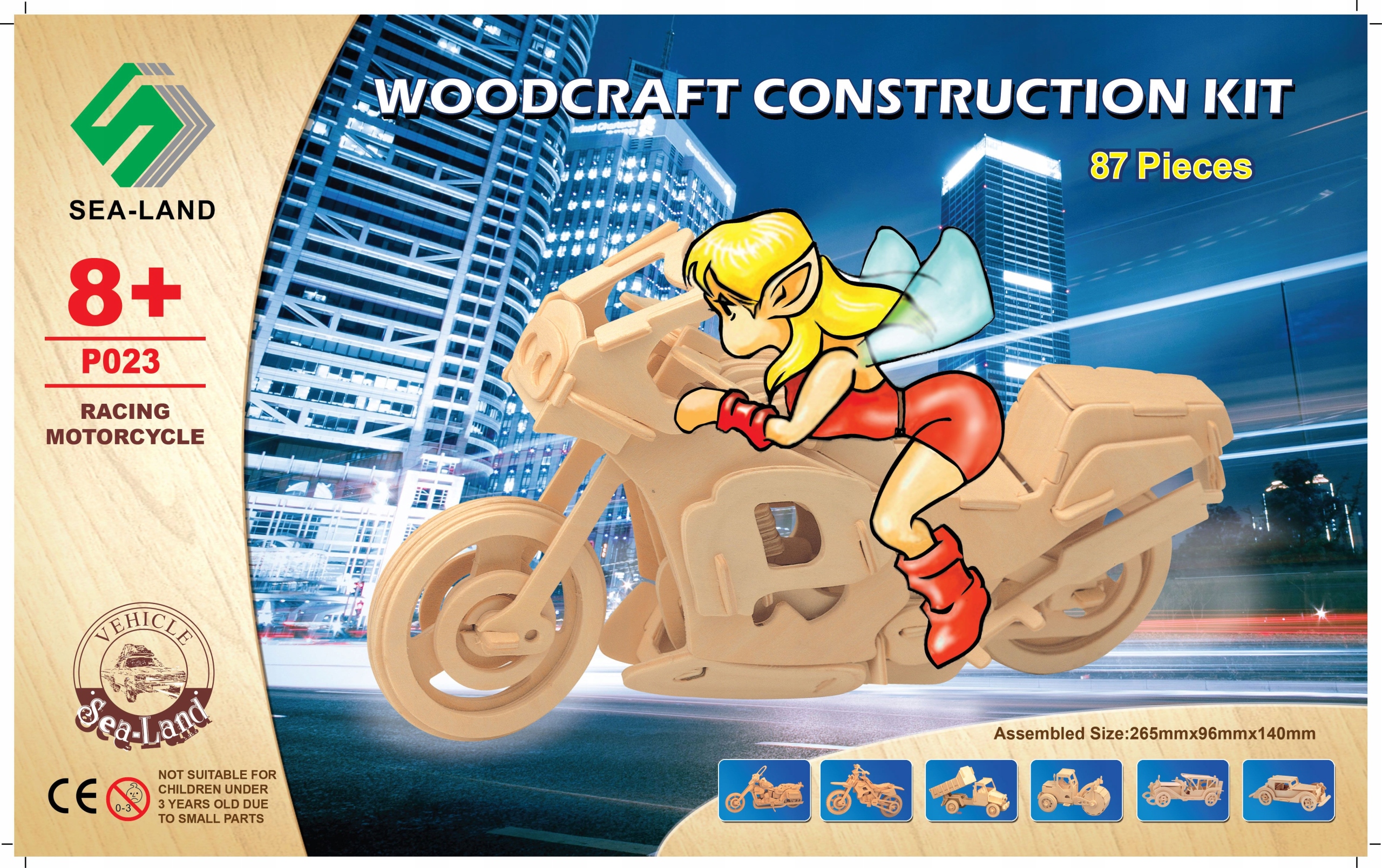 PUZZLE DREWNIANE 3D MOTOCYKL MOTOR WYŚCIGOWY Kolekcja składanki drewniane 3D