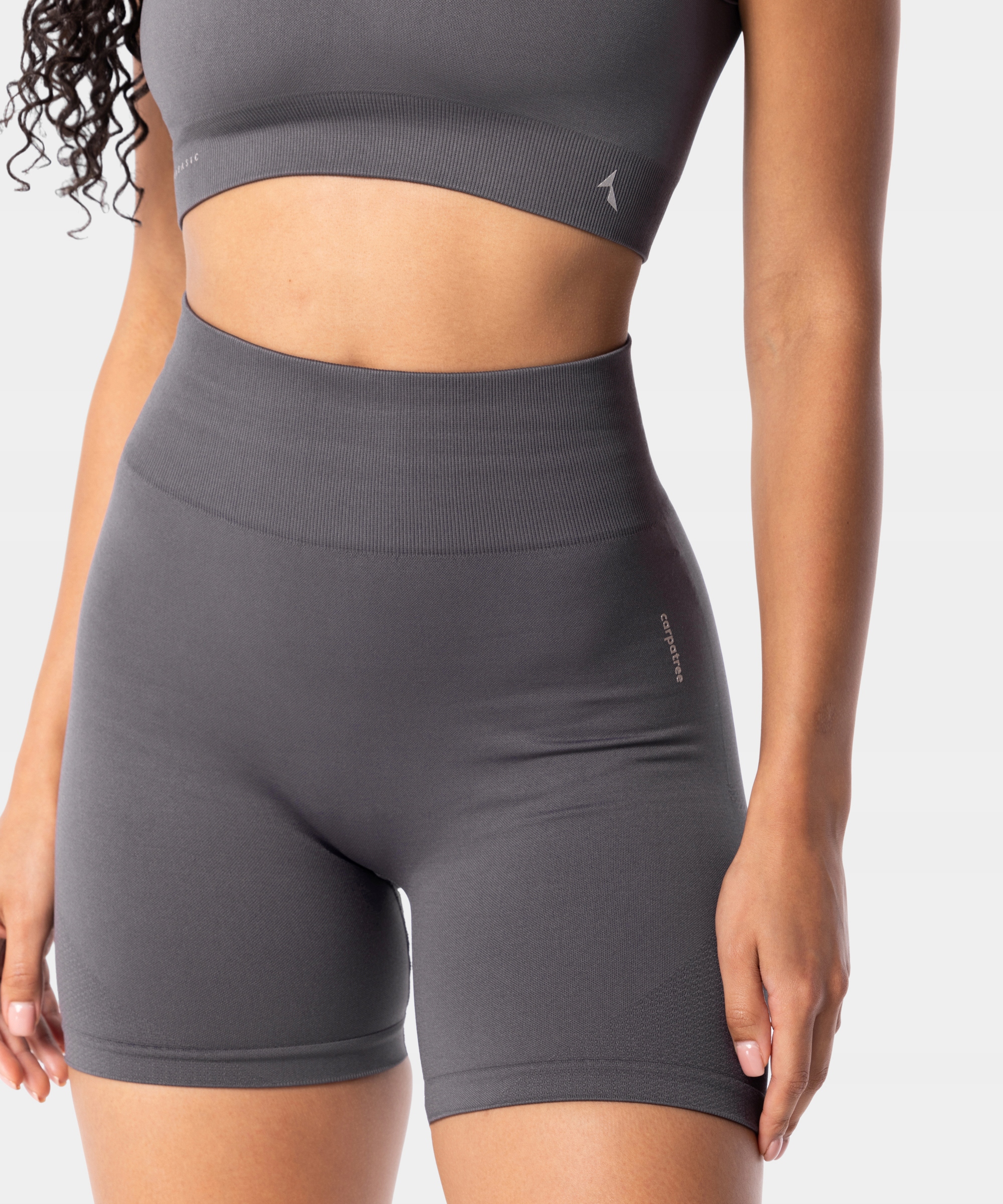 Szorty sportowe bezszwowe Simply Seamless Carpatree M szary Urban Grey