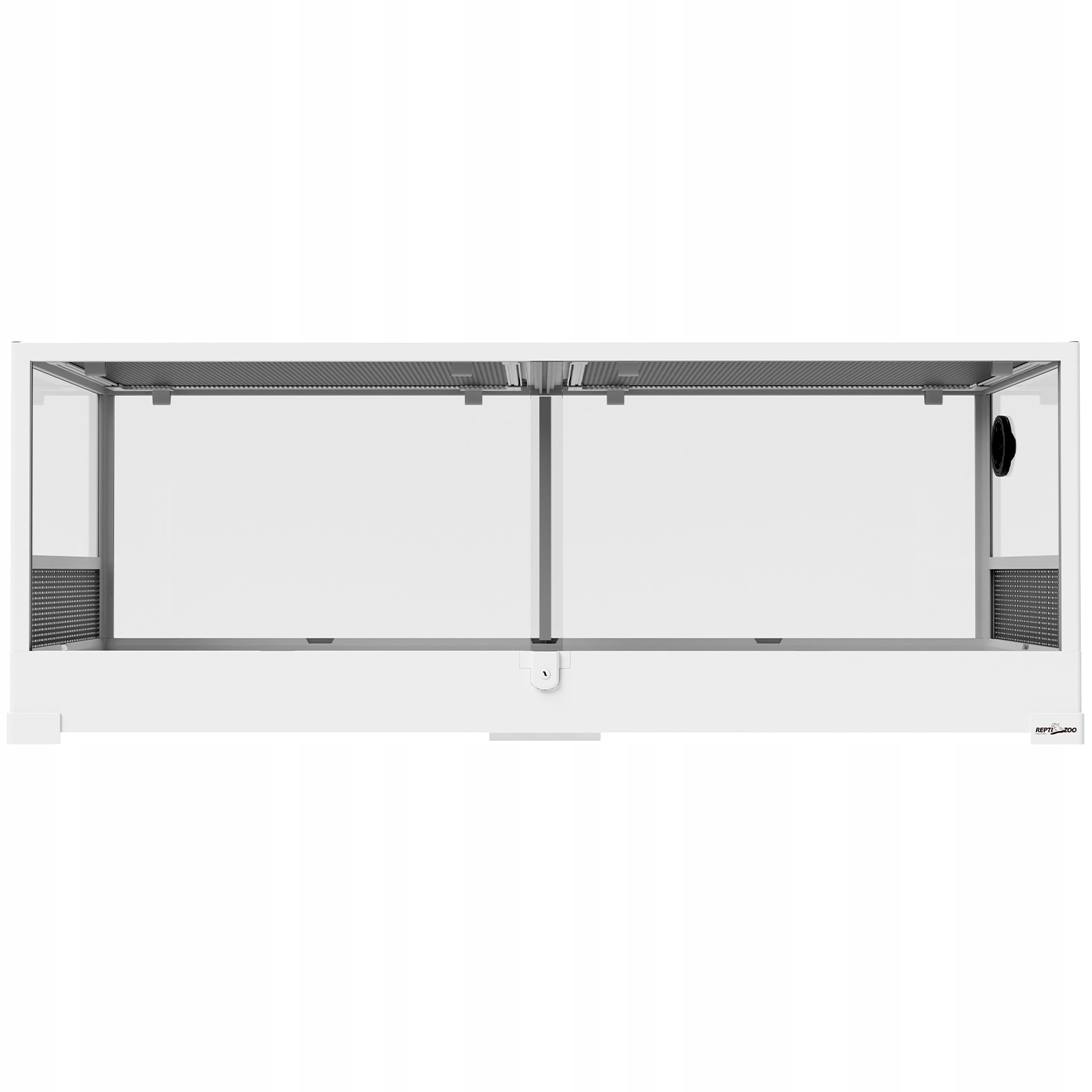 Levně Bílé Skleněné Terárium 120X45X45 Bezpečný Tichý Domov Pro Plazy A Hlodavce