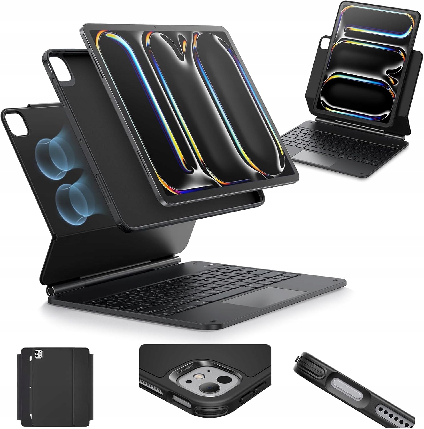 Klávesnice Pro Ipad Pro 13" M4 Esr Pouzdro Magnetický Nastavitelný Stojan Qwertz