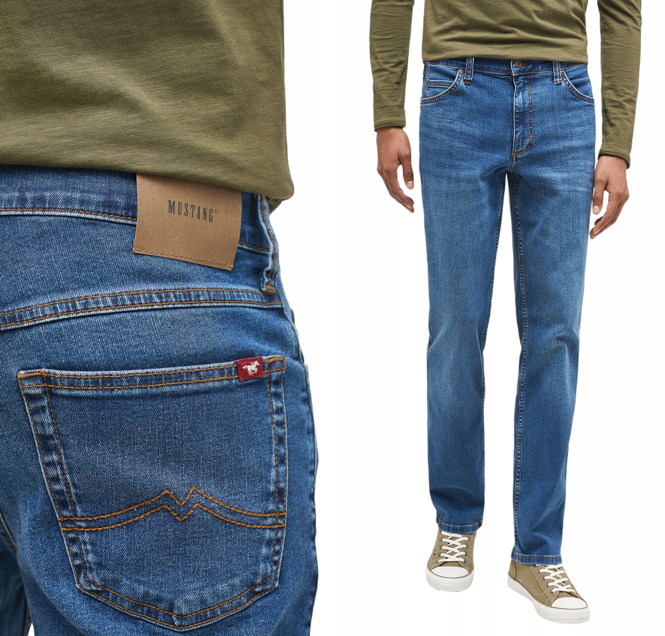 Pánské džíny Mustang Tramper s rovnými nohavicemi, velikost vel.