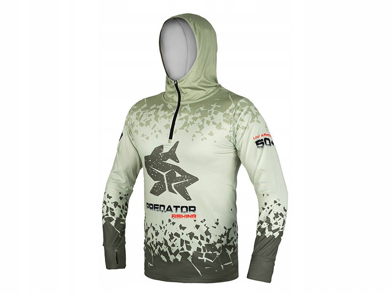 mikina s kapucí Uv Armor 50+ Predator vel L Delphin