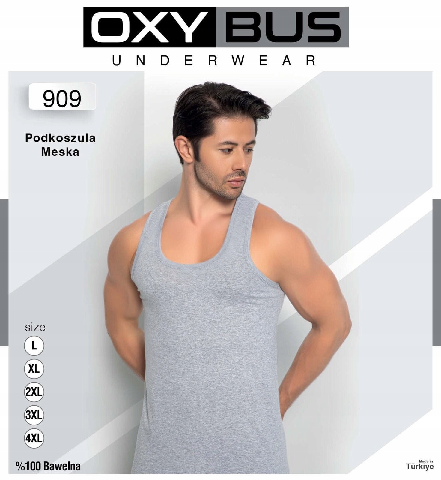 Podkoszulka Męska Szerokie Ramiączka Gładka gm 4XL