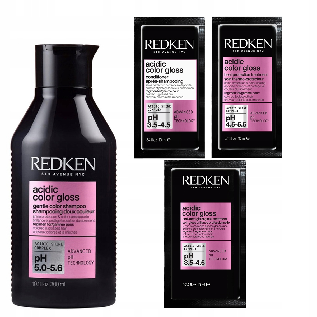 Redken Acidic Color Gloss šampon pro barvené vlasy 3 dárky