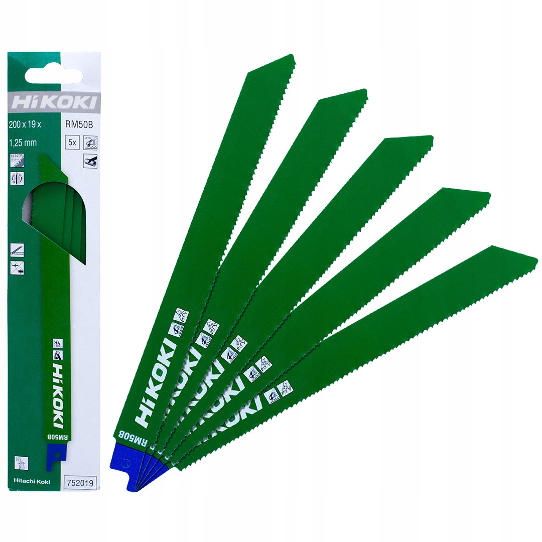 Pilový list pro pilu ocasku Hikoki 752019 RM50B 200 mm 10-14TPI 5 ks