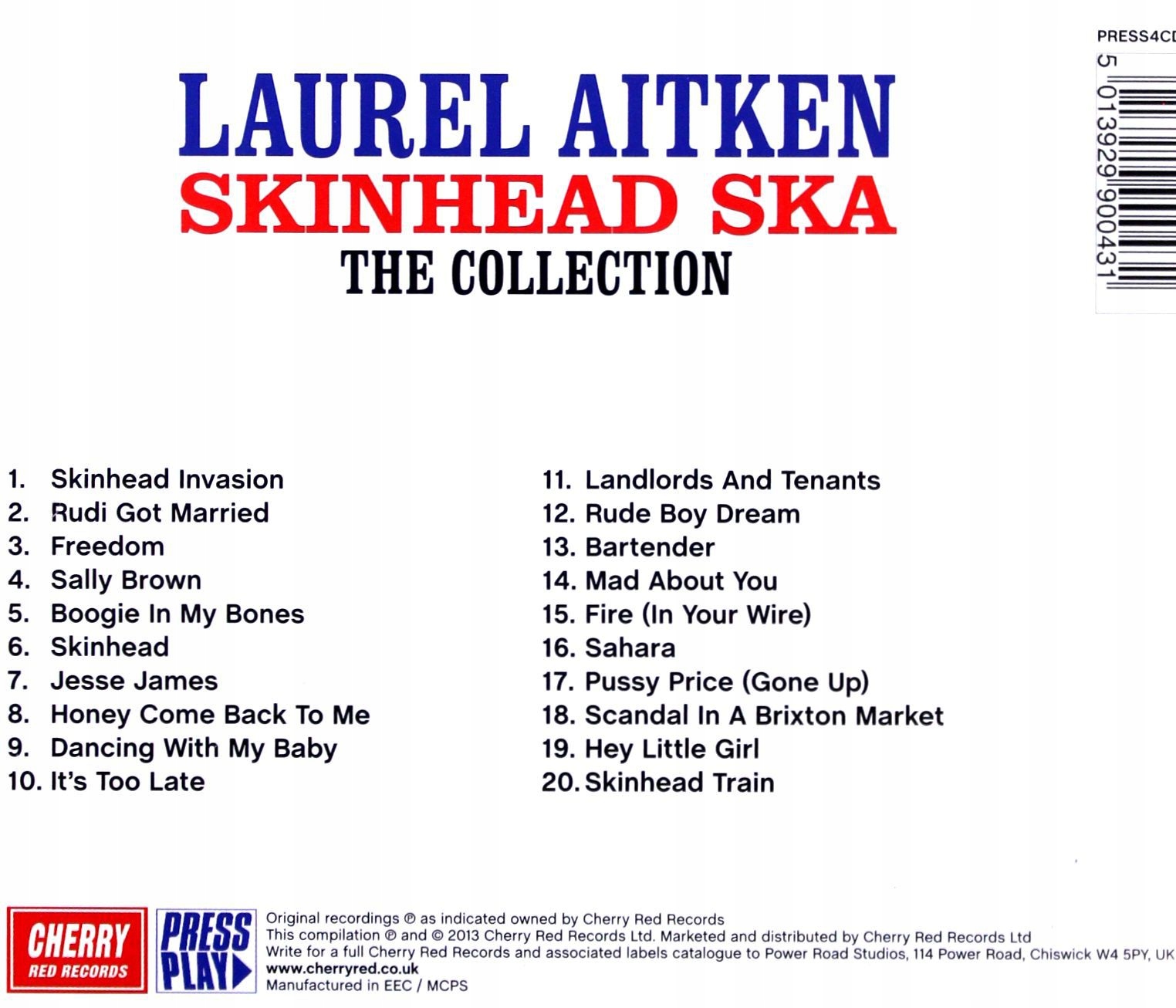 LAUREL Aitken: SKINHEAD SKA [CD] упаковка у фользі