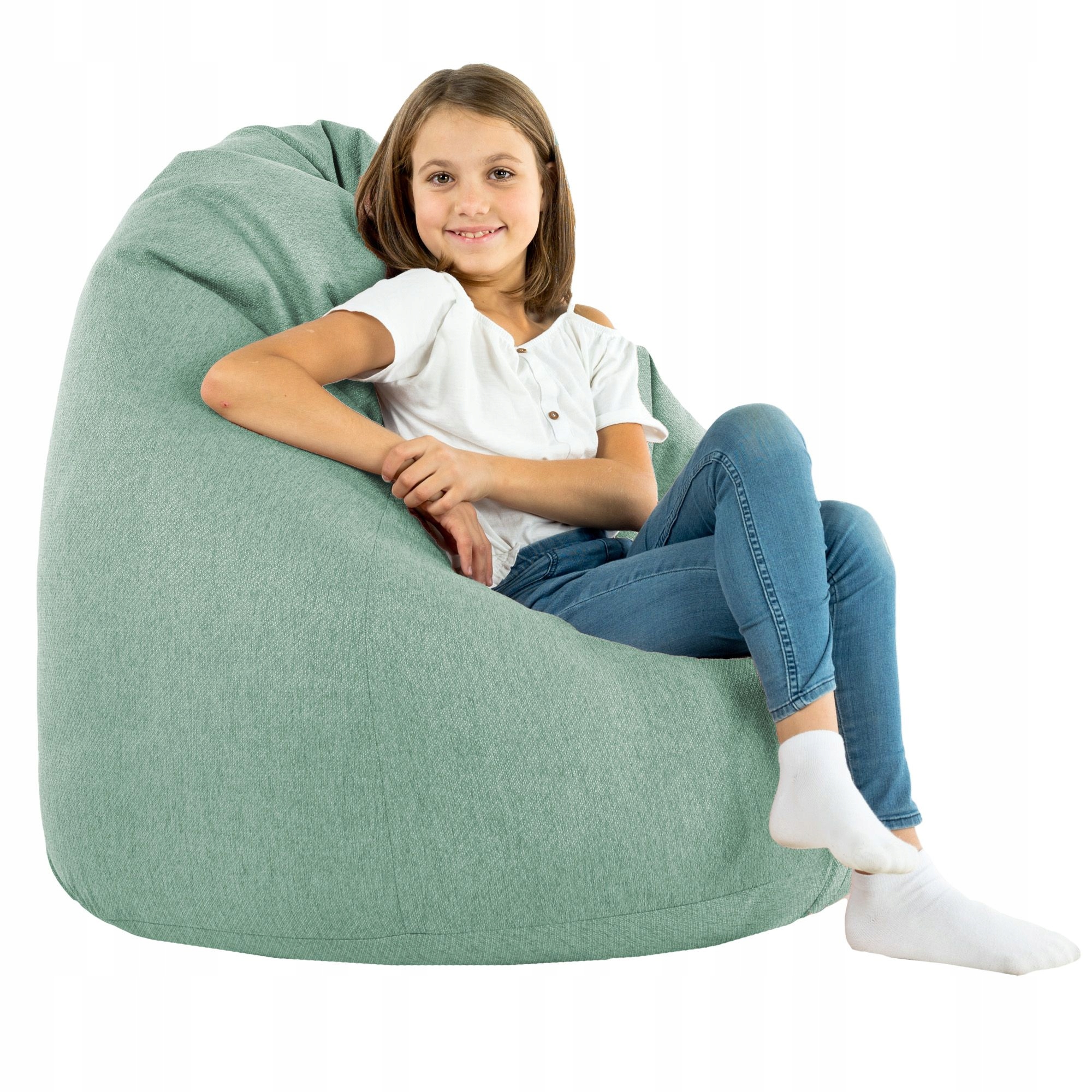 Sáček Recyklace křeslo sako Taburet Tyrkysová XL