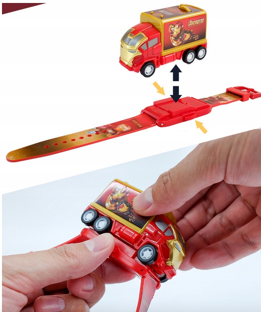 ZEGAREK Z PROJEKTOREM DZIECIĘCY AVENGERS SAMOCHÓD Rodzaj cyfrowe