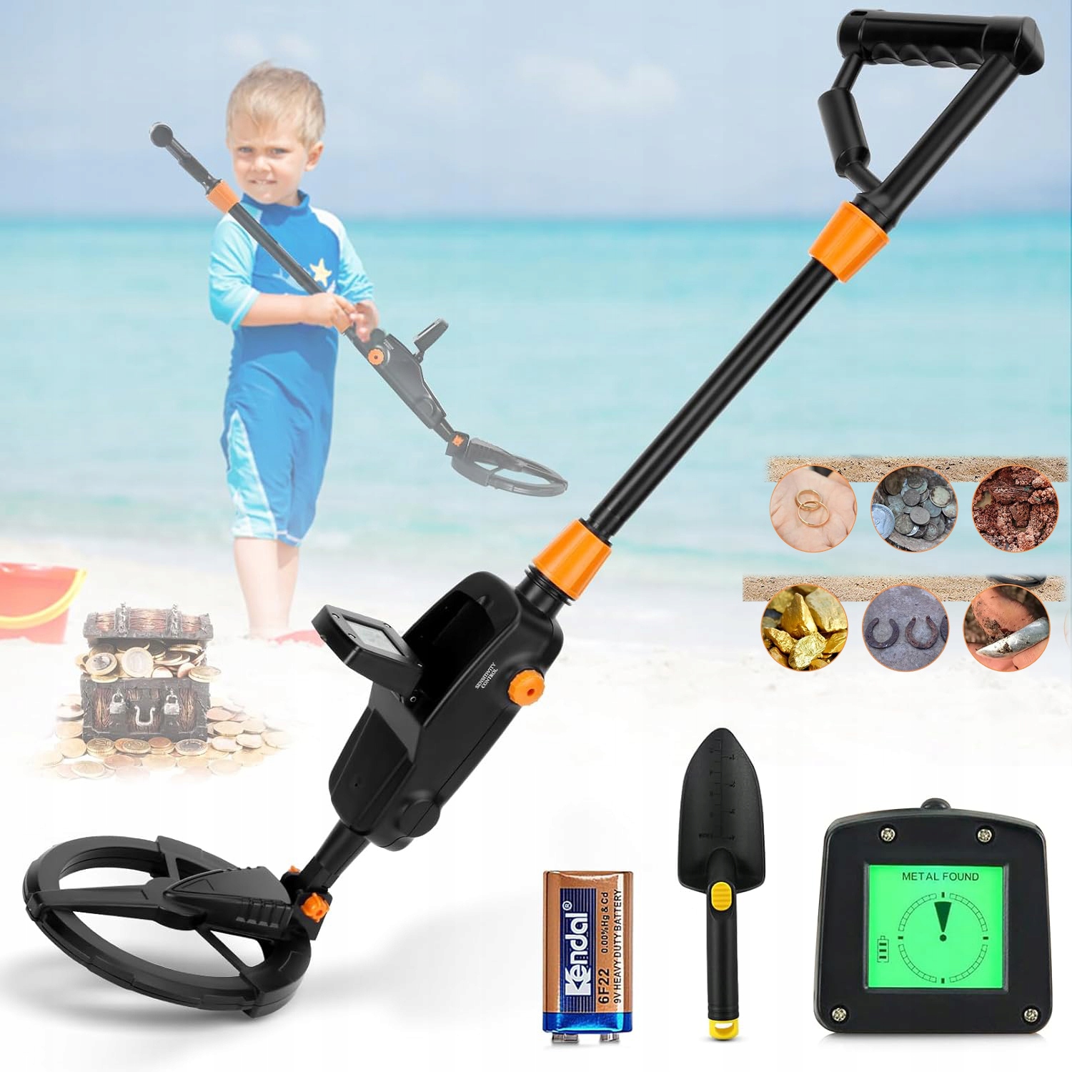 Skládací Detektor Kovů Pro Děti I Dospělé Profesionál Silně Citlivý