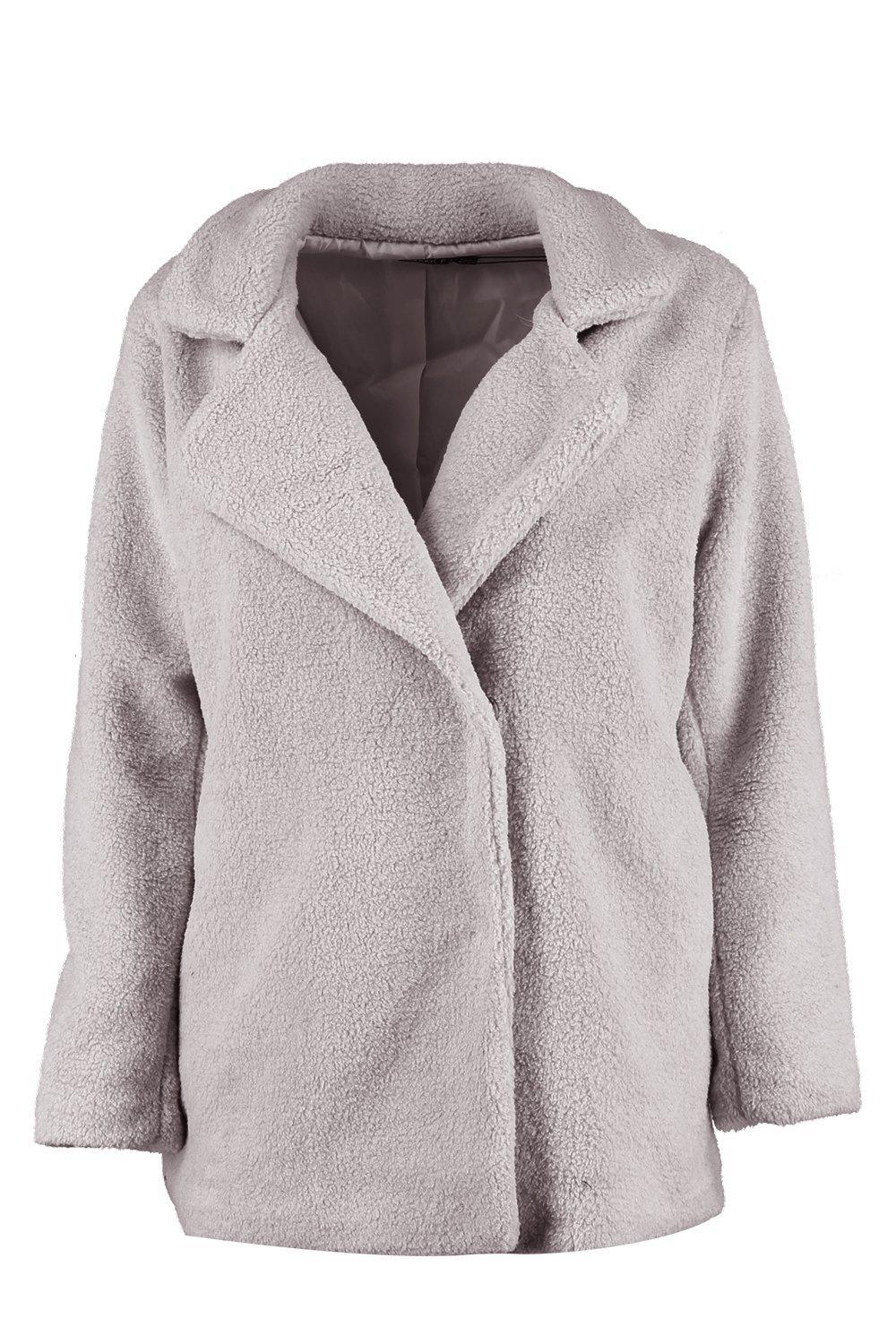 Lfn SZTUCZNE FUTRO MIŚ PŁASZCZ