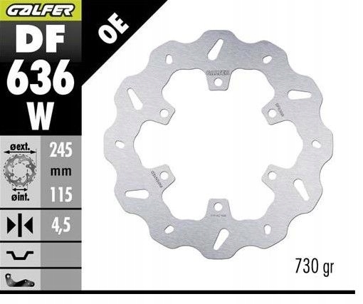 Galfer Brzdový Kotúč Zadný Ducati 350/400 600/620 750/800 851/888 900/907