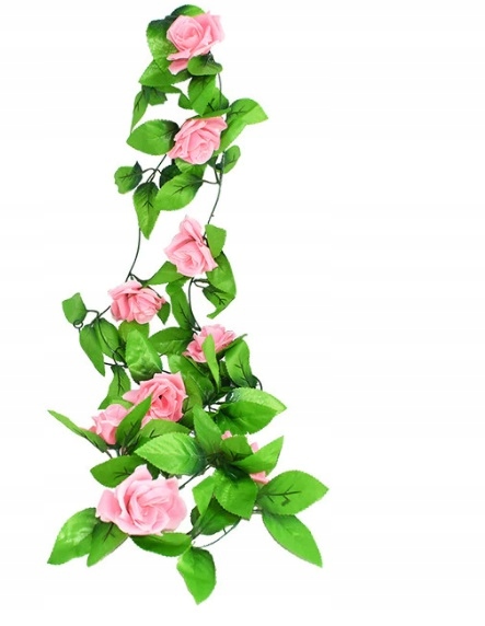 

girlanda róże jasny pudrowy róż 2m