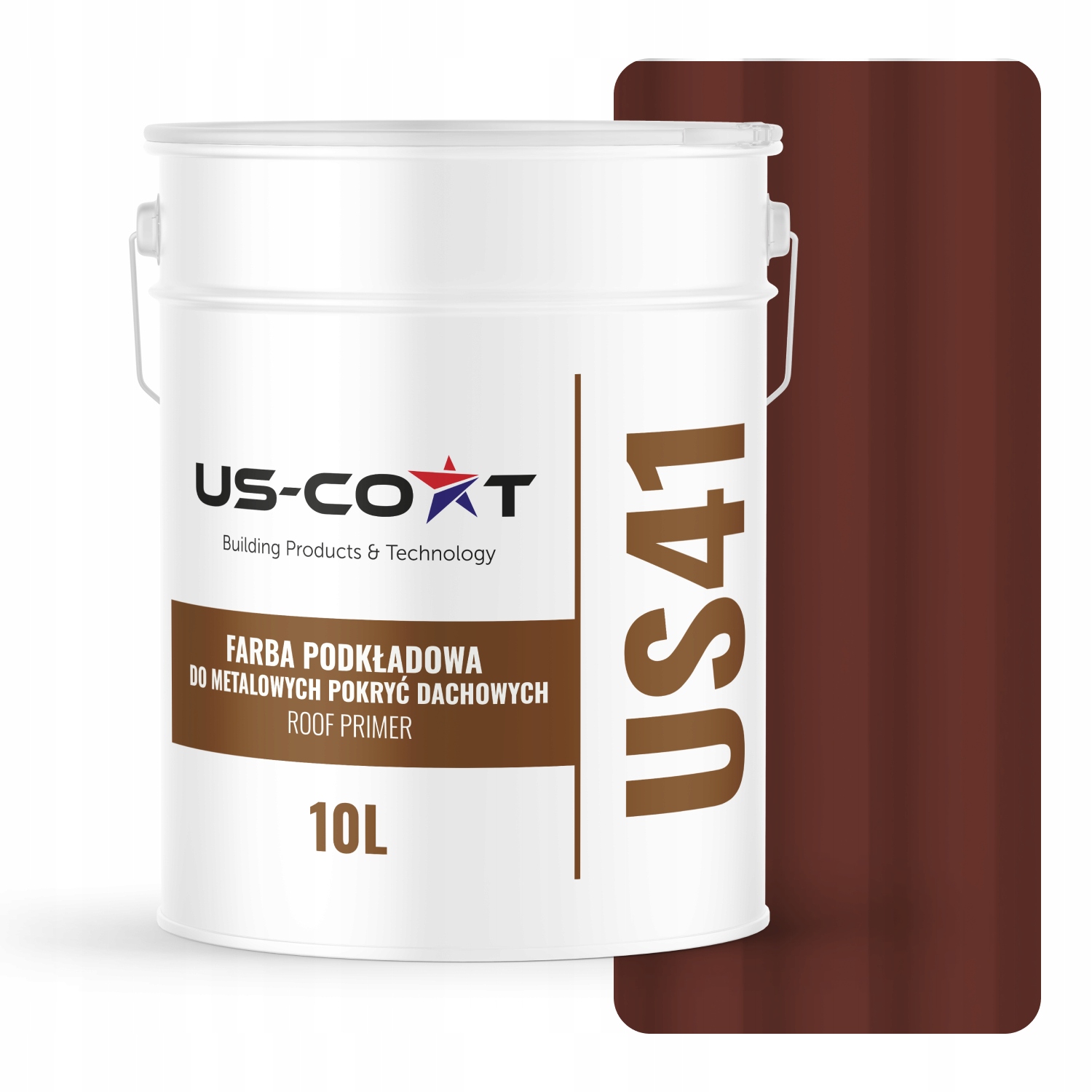 Základná Farba Na Strechu Pre Kovové Krytiny Oceľ Červenohnedá 8012 10L Matná