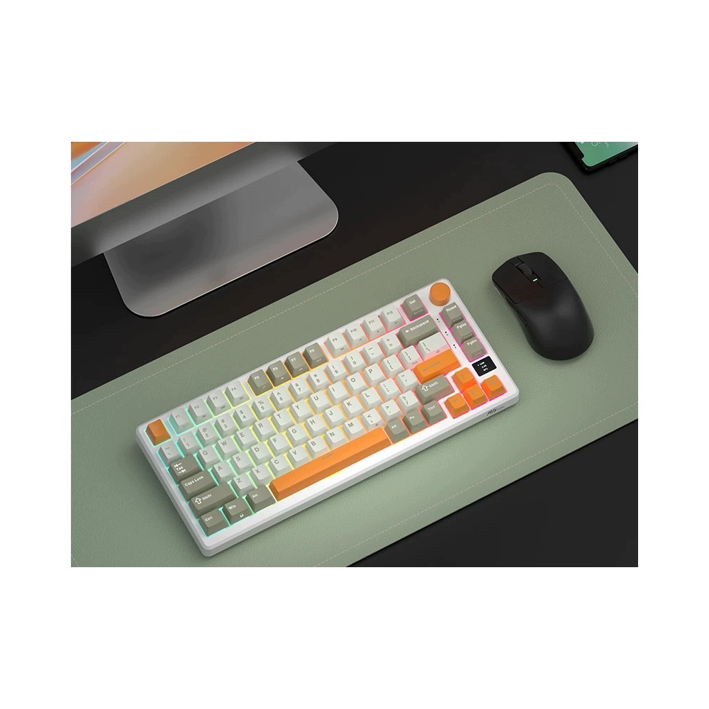 ROYAL KLUDGE RK-M75 Slate Cyan Gaming Keyboard Cream switch — 6