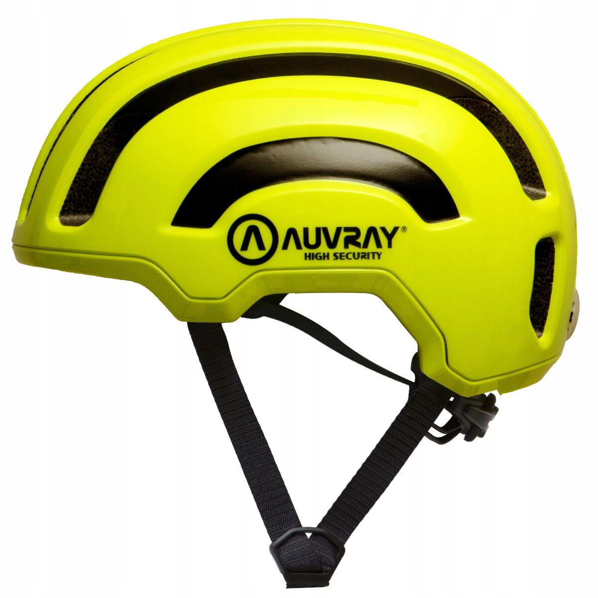 Cyklistická Přilba Auvray Safe Skořepina Pc Nastavitelná Světlo Led Fluo Žlutá