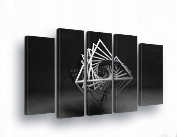 Obraz 150x100 Geometria abstrakcia minimalizmus čierna a biela optická ilúzia