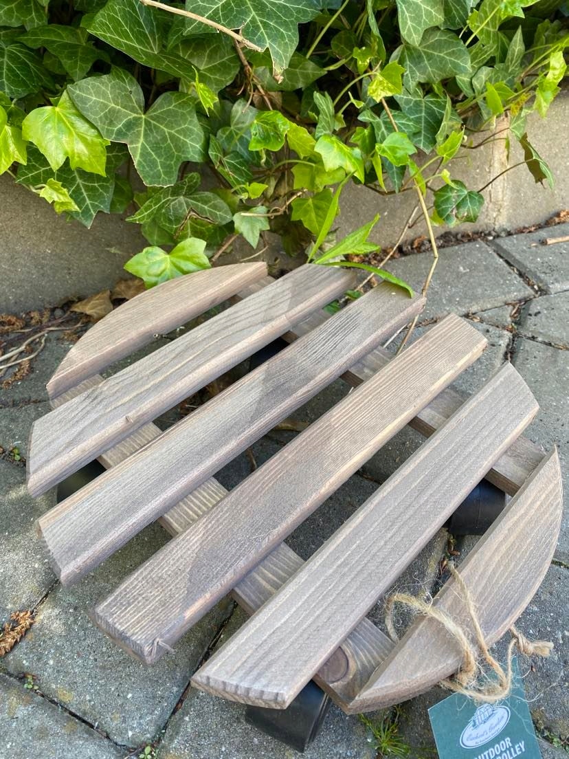 PODSTAWKA POD DONICE NA KÓŁKACH ZEWNĘTRZNA roz. L BRĄZ Długość 29 cm