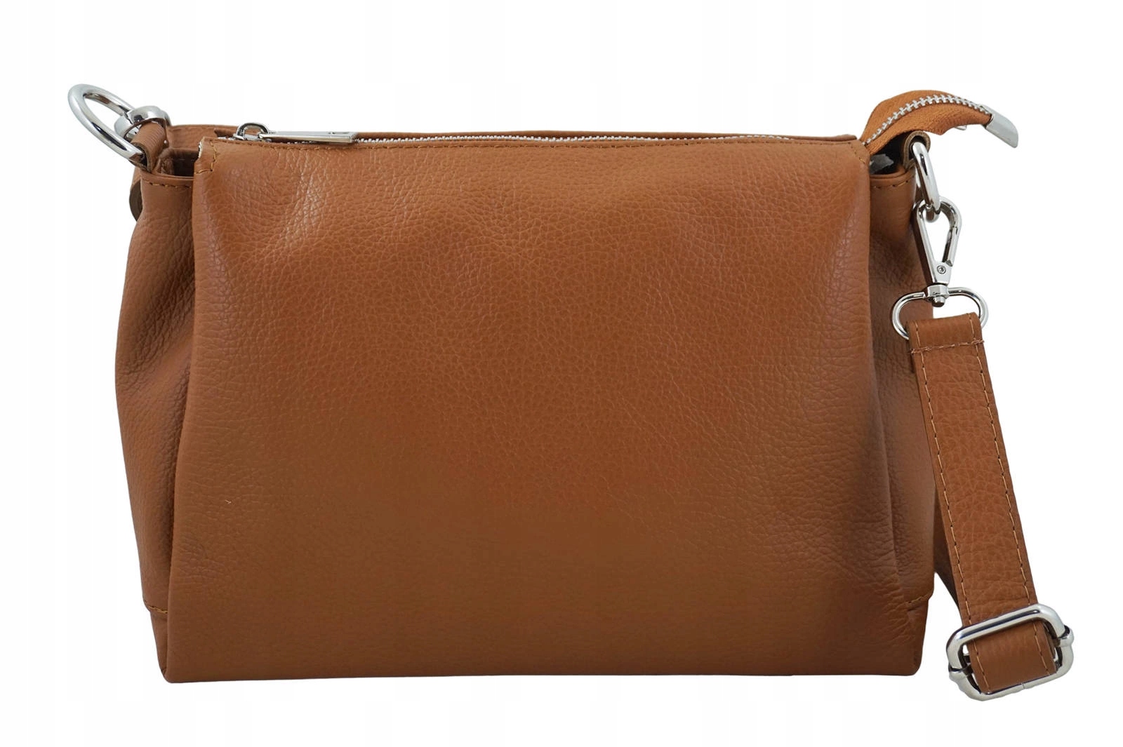 Univerzální kožená italská kabelka přes rameno pro ženy hnědá světlá barva