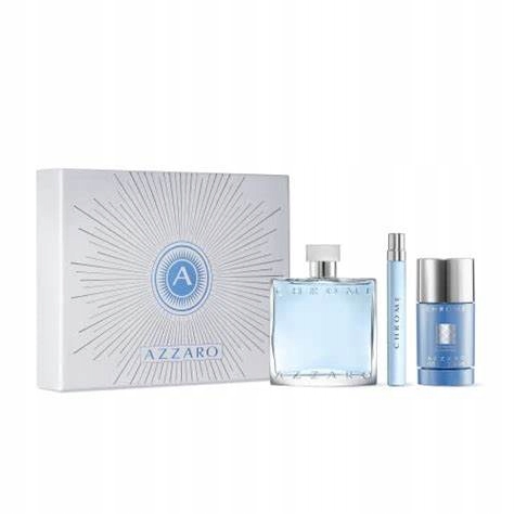 AZZARO CHROME 100ml EDT + 10ML EDT + 10ML EDT + 75ML DEOSTIC ZESTAW