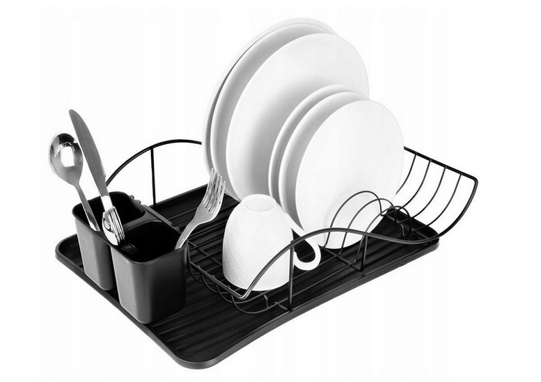 SUSZARKA CZARNA NACZYNIA TALERZE OCIEKACZ NACZYŃ