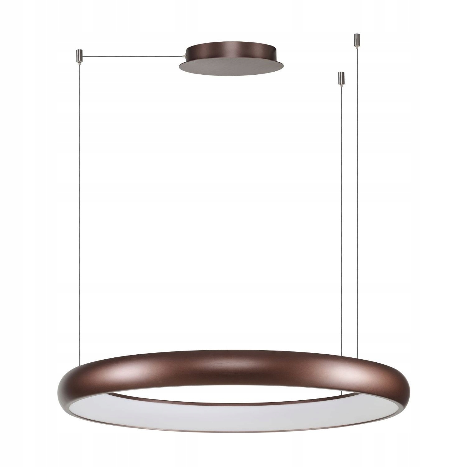 Závěsná lampa ve tvaru kruhu do hotelu v jídelně Antonio hnědá