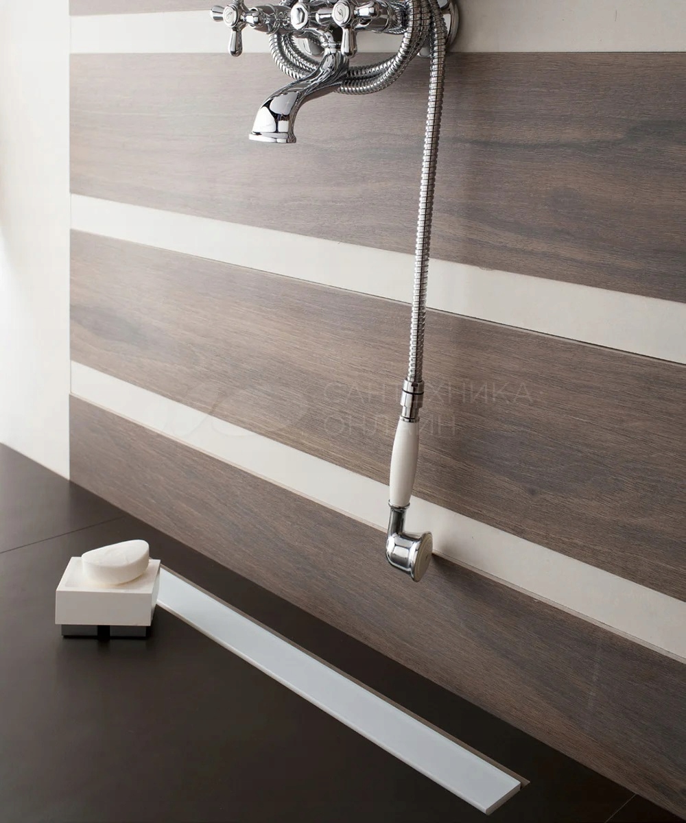 Odwodnienie prysznicowe Confluo Premium Drain Line+ White Glass