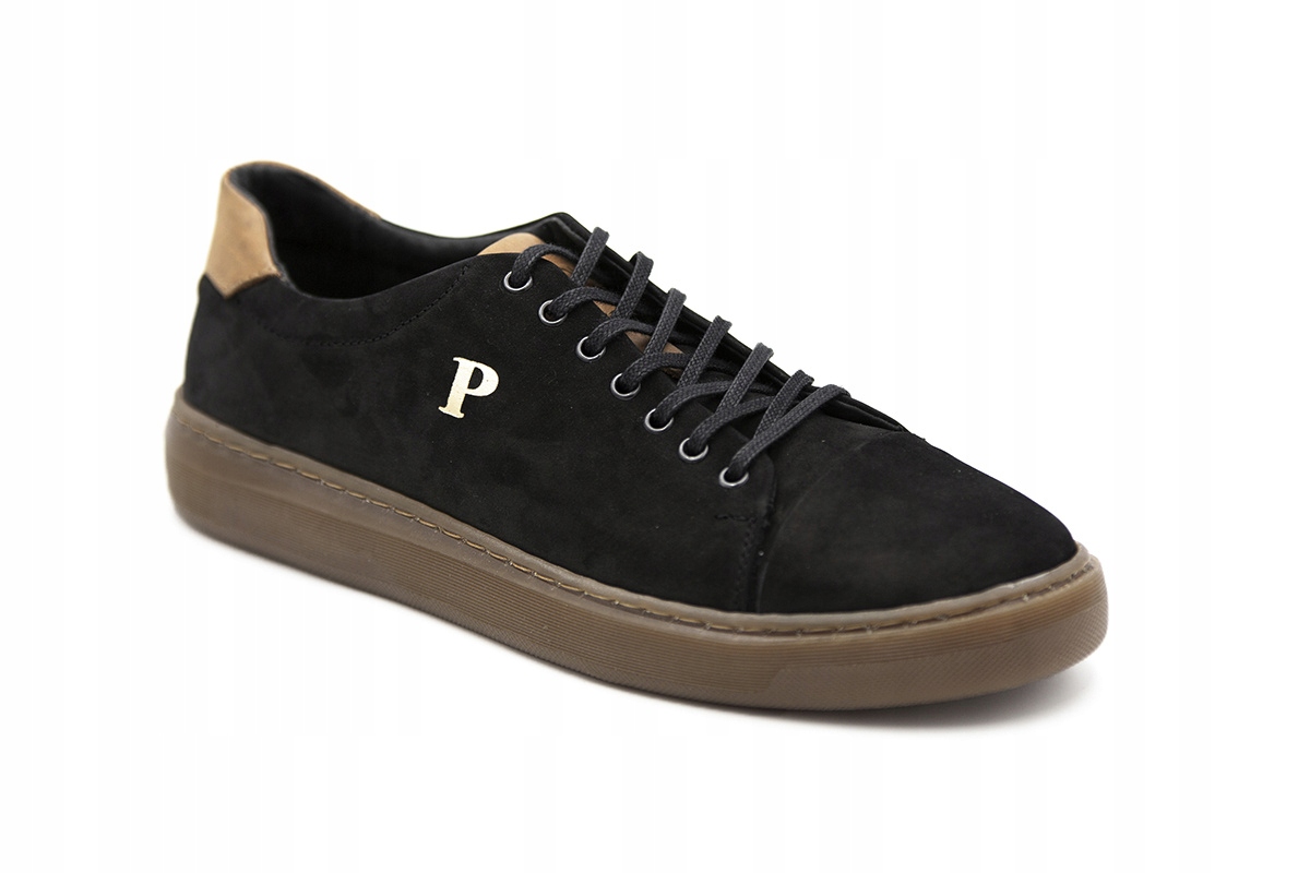 

Trampki męskie skóra black Polbut od dobrebutypl