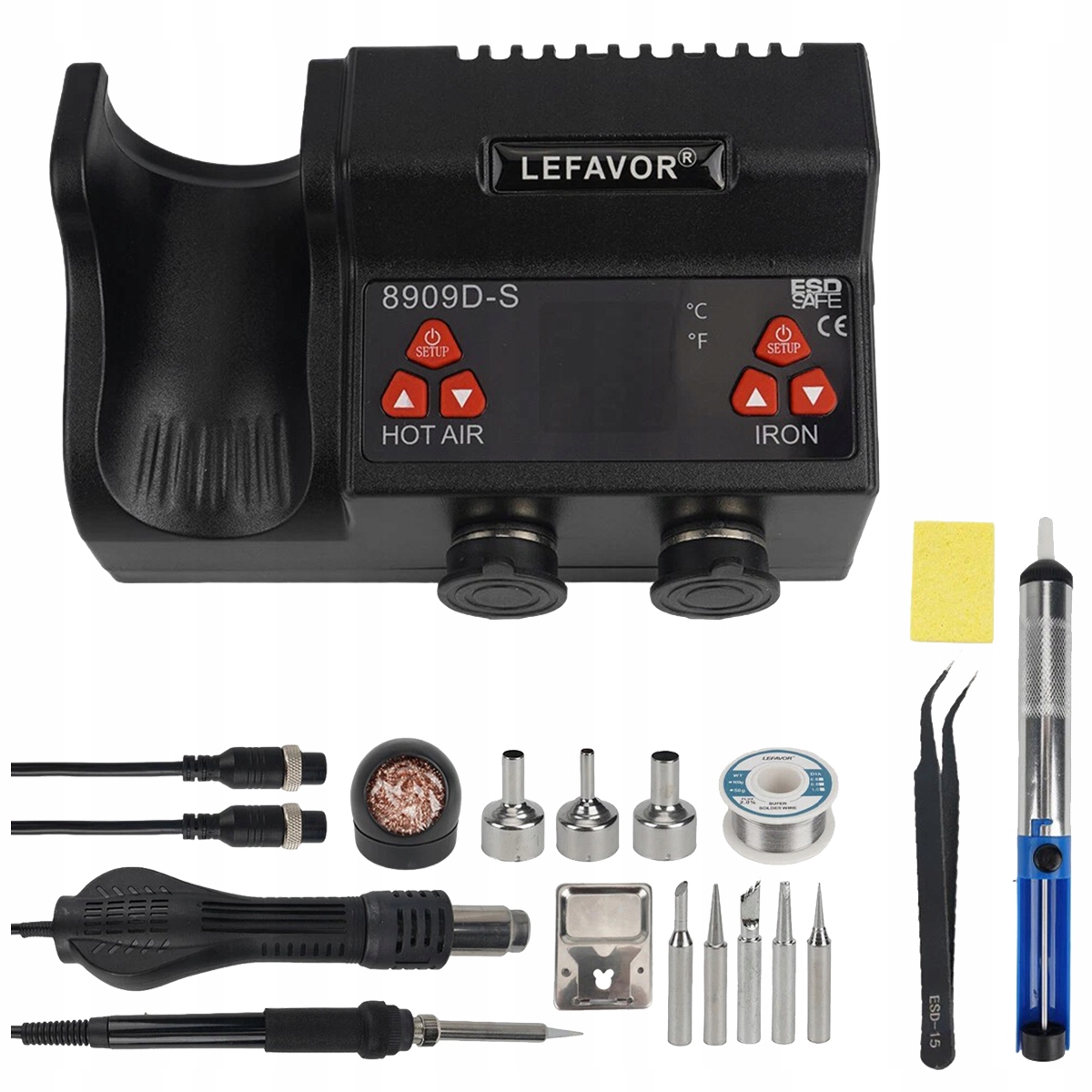 Stacja lutownicza Spawarka 2w1 8909D-S 700W hot air