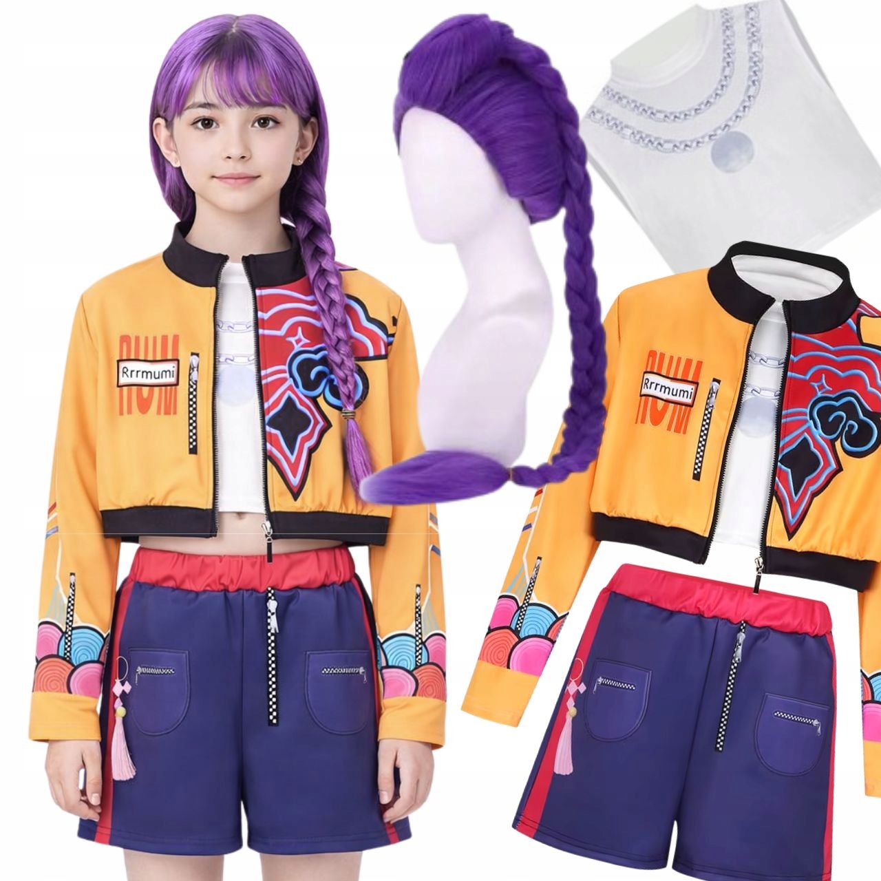 Strój Przebranie RUMI Demon Hunters Łowczynie Demonów + Peruka 120/130