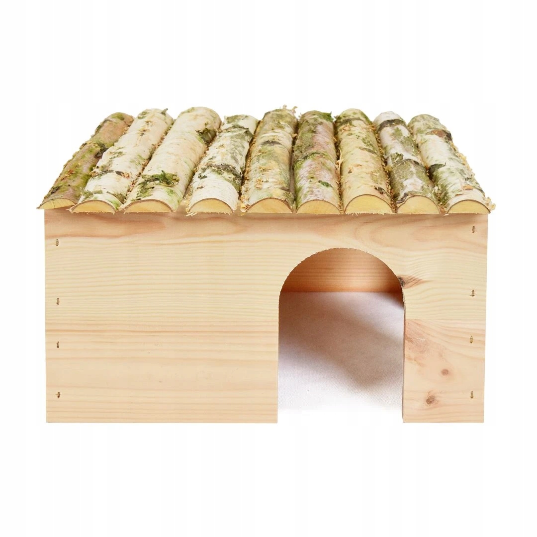 Levně Domeček pro hlodavce se střechou z břízy