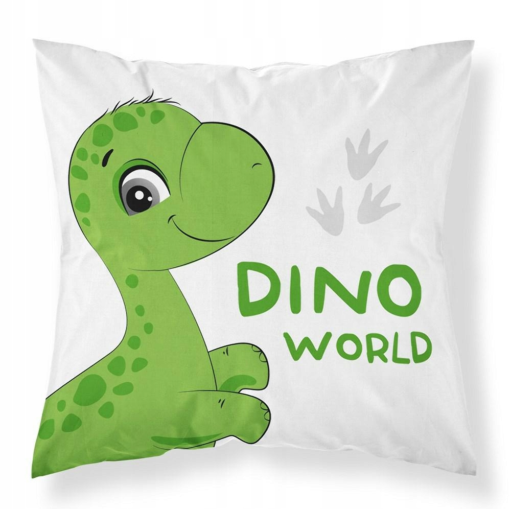 

Poszewka 40x40 Dinozaur biała zielona