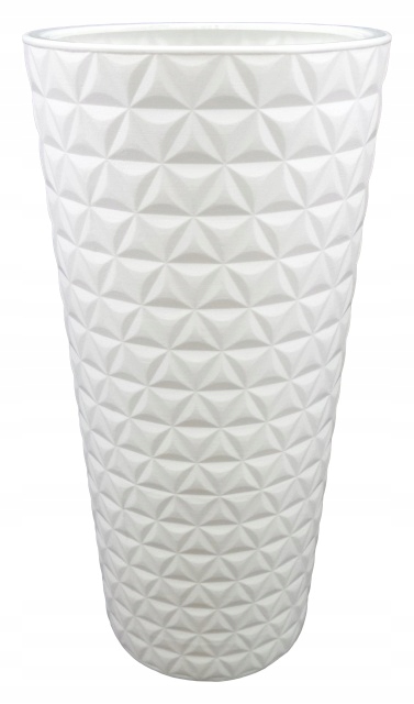 

Doniczka Diamond Slim biała Form-Plastic