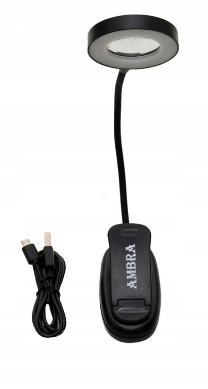 AMBRA LML-100 LAMPKA PULPITOWA LED Z LUPĄ OŚWIETLENIE NUT BIURKA